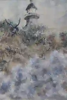 Guardian Over Crashing Waves