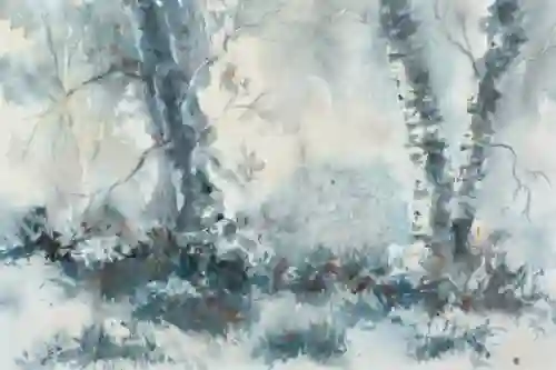 Silent Slender Birches